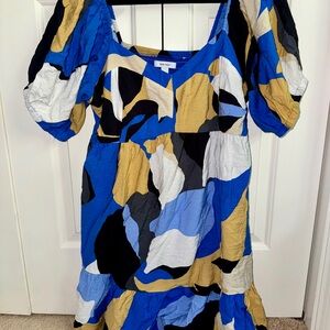 Nine West Colorful Abstract Women's Dress